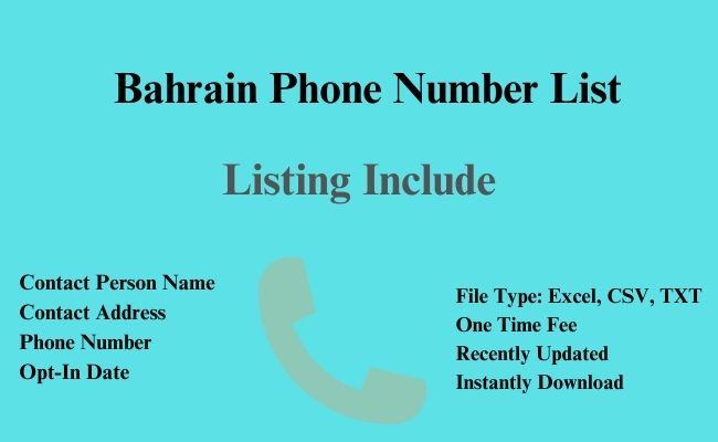 Bahrain phone number list