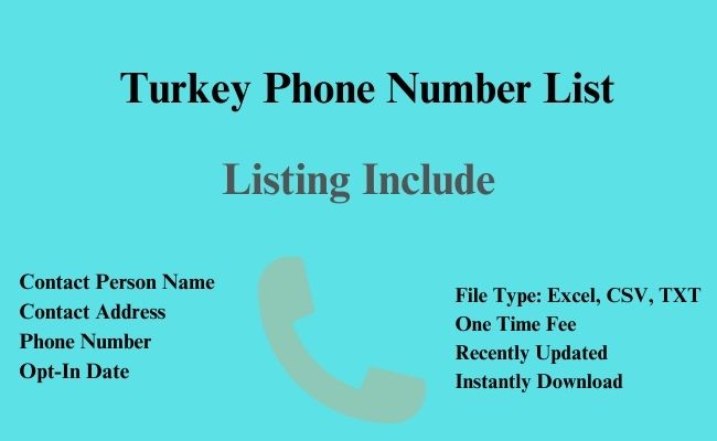 Turkey phone number list