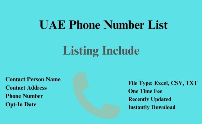 UAE phone number list