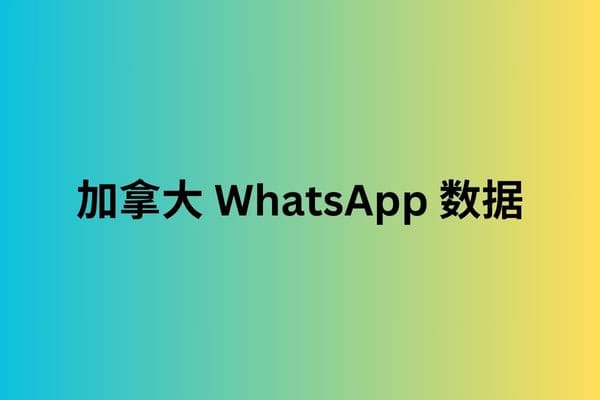 加拿大 WhatsApp 数据