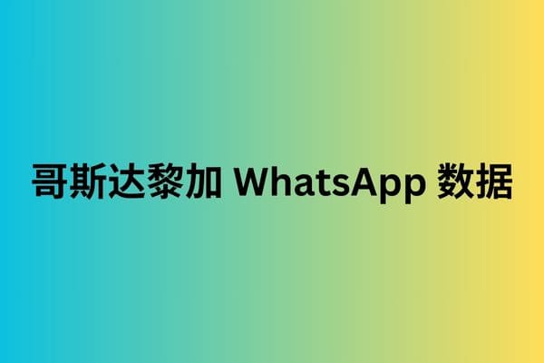 哥斯达黎加 WhatsApp 数据