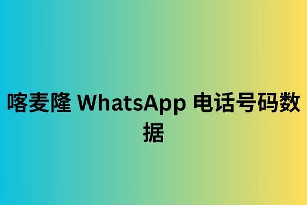 喀麦隆 WhatsApp 电话号码数据