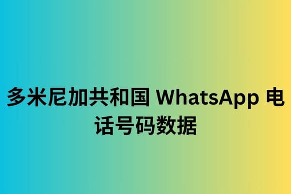 多米尼加共和国 WhatsApp 电话号码数据