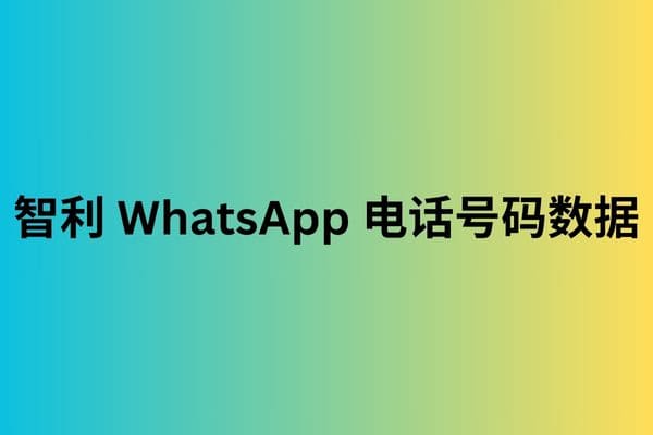 智利 WhatsApp 电话号码数据