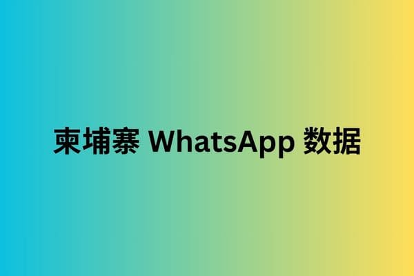 柬埔寨 WhatsApp 数据