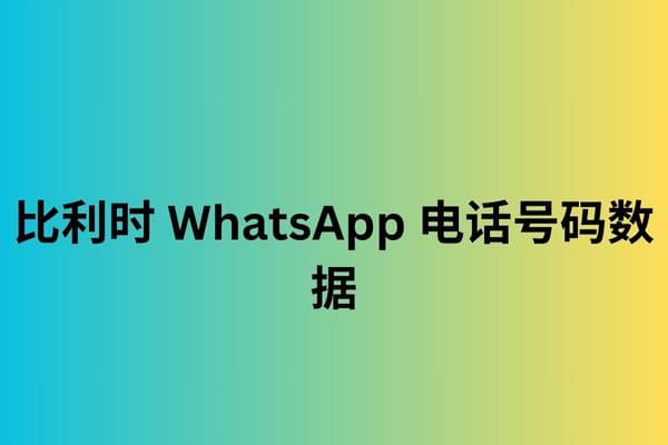 比利时 WhatsApp 电话号码数据