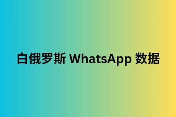 白俄罗斯 WhatsApp 数据