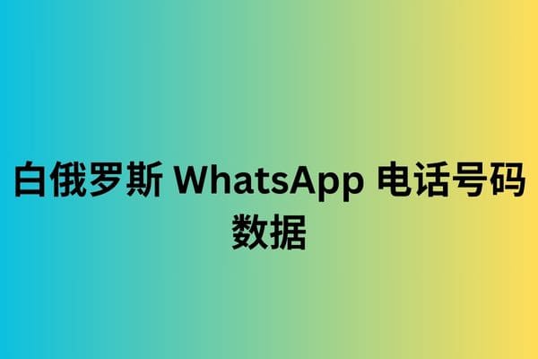 白俄罗斯 WhatsApp 电话号码数据