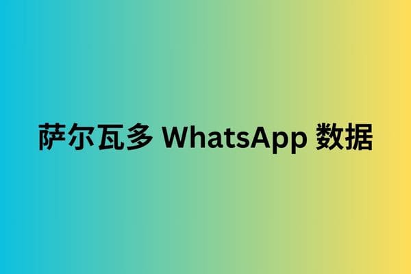 萨尔瓦多 WhatsApp 数据