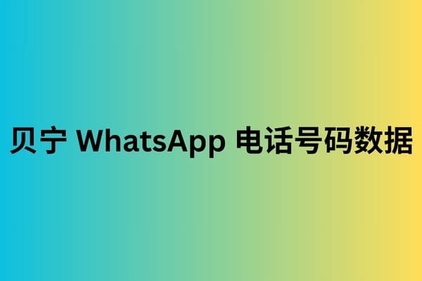 贝宁 WhatsApp 电话号码数据