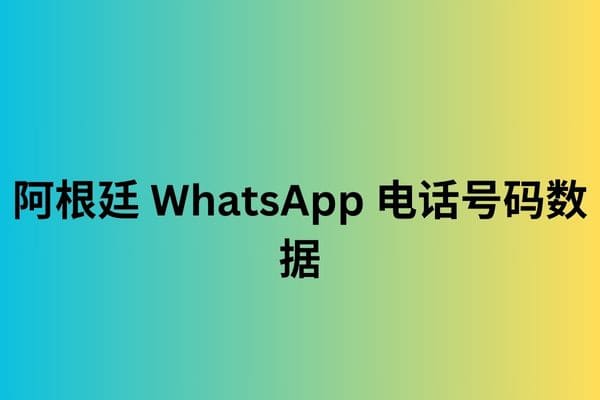 阿根廷 WhatsApp 电话号码数据